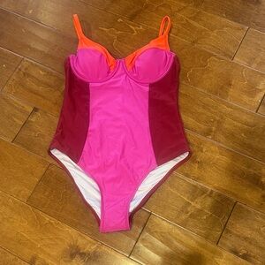 Cupshe Pink and Orange One Piece Swimsuit